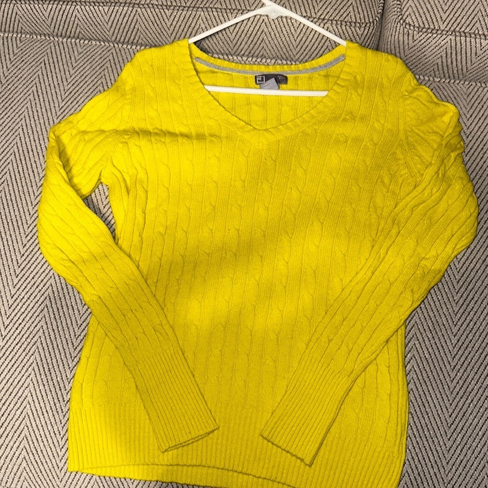 Yellow knit sweater